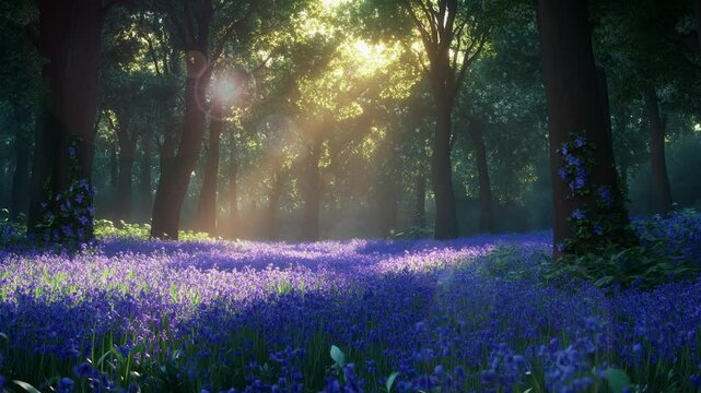 sunrise in the forest