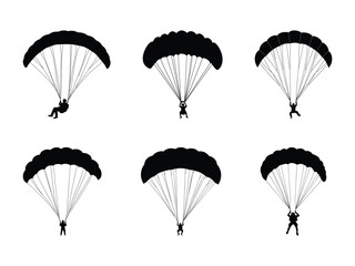 Parachute Silhouettes for Adventure Art