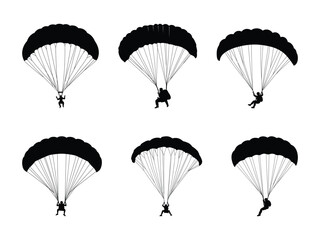 Parachute Silhouettes for Adventure Art