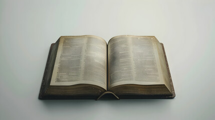 Obraz premium Reading experience of an open book on table indoor still life minimalist