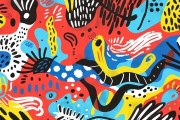 Fototapeta premium Abstract Red Background with Glowing Lights, Sparkles, and Digital Art for a Vibrant and Mystical Fantasy Design