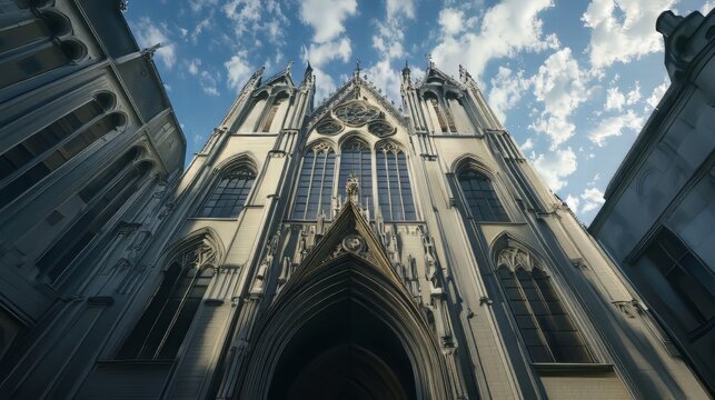 Gothic architecture church facade