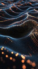 AI-created neural network visualization featuring interconnected data streams and illuminated nodes, representing the flow of information in machine learning.