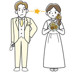 仲の悪い新郎新婦