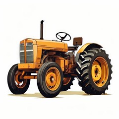 Obraz premium the AI Image Generator, Vintage Farming Tractor Illustration