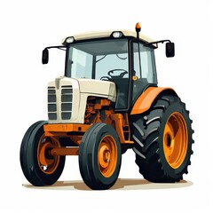 Obraz premium the AI Image Generator, Vintage Farming Tractor Illustration