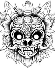 Obraz premium A skull with a mask on it
