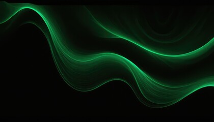 Green abstract wave. Magic line design. Flow curve motion element. Neon gradient wavy illiustration.
3