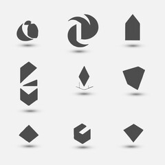 Design concept creative abstract logo collection Logo can be used for icon brand identity finance geometric