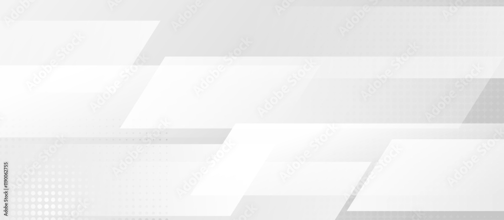 Poster Modern White Abstract Background with Geometric Patterns