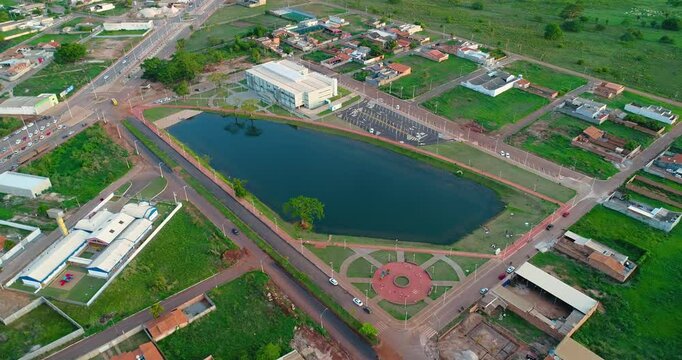 city ​​hall of Cana&atilde; dos Caraj&aacute;s Par&aacute; Brazil, lake, Cana&atilde; dos Caraj&aacute;s, Par&aacute;, Brasil, mina de ferro