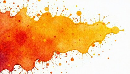 Obraz premium Paint splatter on white background with vibrant orange strokes isolated , studio, texture, splash