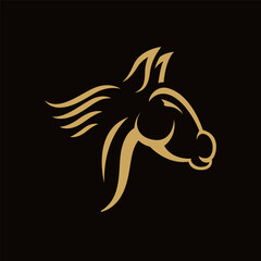 Horse Elegant Logo Symbol Design Illustration Vector for Company