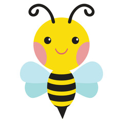 Cute little  bee  vector cartoon illustration