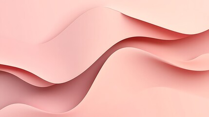 Abstract Pink Waves Soft Curving Design