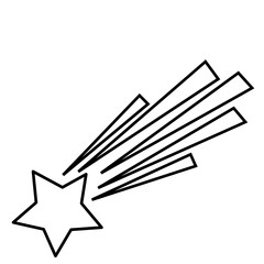 Shooting star icons  in Outline style