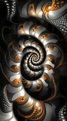Fototapeta premium AI-designed swirling vortex patterns with pulsating light effects and deep contrasting colors, evoking a sense of motion and energy.