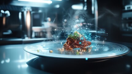 Food with Digital Overlay