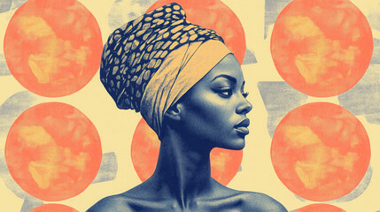 Elegant Portrait with African History Month Theme