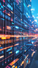 Fototapeta premium AI-driven analysis of supply chain data for optimizing procurement and supplier relationships.