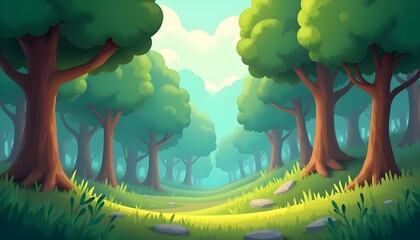 cartoon forest background