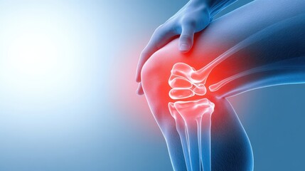 Comprehensive illustration of a human knee joint, exploring anatomy, functionality and potential medical conditions