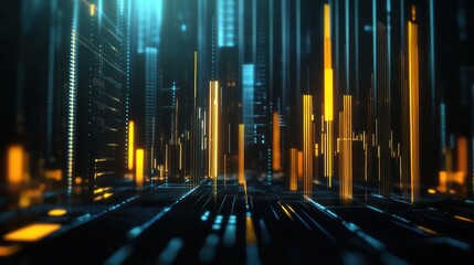 Abstract Digital Cityscape