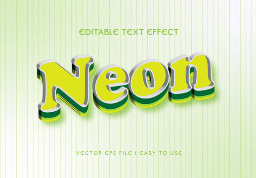 Neon Text Effect Layout