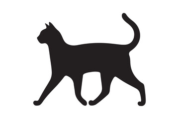 cat silhouette vector art 