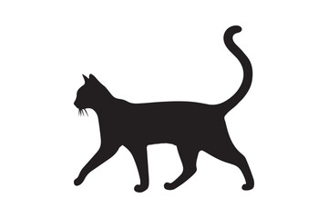cat silhouette vector art 