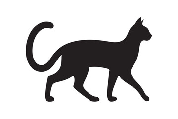 cat silhouette vector art 