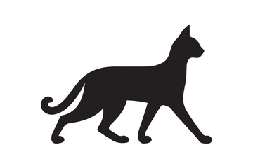 cat silhouette vector art 