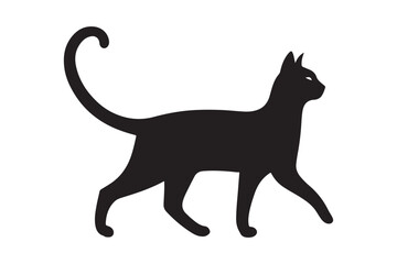 cat silhouette vector art 