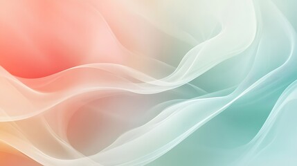 Fototapeta premium Abstract Pastel Waves Flowing Softly Together