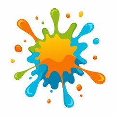 paint splashes illustration on white background