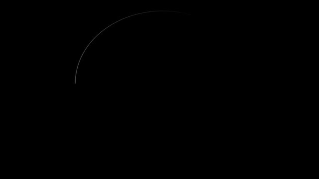 An abstract retro circular scibble motion graphic design element.