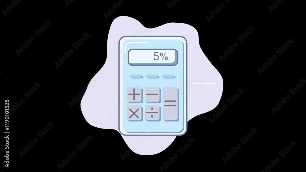 Poster a calculator displaying 110%, set against a simple flat background, emphasizing mathematical concept