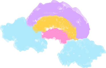 Obraz premium Watercolor cute elements