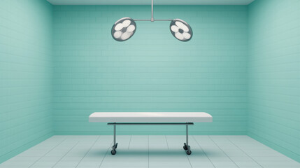 AUTOPSY, A highly detailed image of a clinical autopsy room, showcasing realistic elements and high fidelity, suitable for educational and medical purposes.