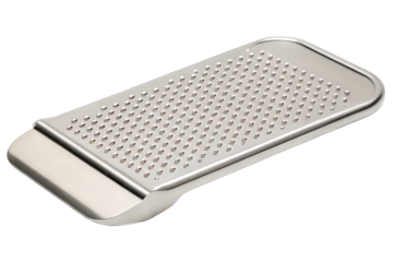 Silver metal grater isolated with transparent background