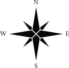 Compass icon, Vector compass icon