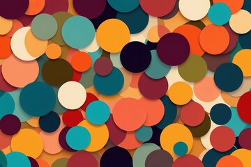 Abstract background with colorful circles and seamless pattern in a vibrant design