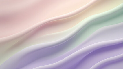 Obraz premium A high-resolution background featuring a clean pastel-colored gradient that transitions from light blush to pale mint green and lavender in a smooth and subtle manner.