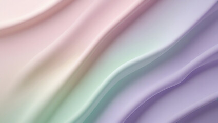 Obraz premium A high-resolution background featuring a clean pastel-colored gradient that transitions from light blush to pale mint green and lavender in a smooth and subtle manner.