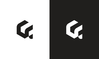 Fototapeta premium UC logo, monogram unique logo, black and white logo, premium elegant logo Vector