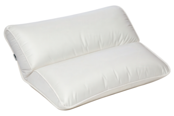 White wedge pillow isolated with transparent background