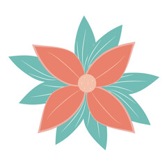 Flower with pastel color