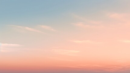 Fototapeta premium Pastel Sky Hues at Sunset Soft Cloudscape