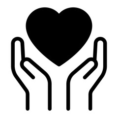 Hands Holding a Heart Symbol