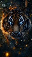 Obraz premium There is a tiger that is staring at the camera generative ai